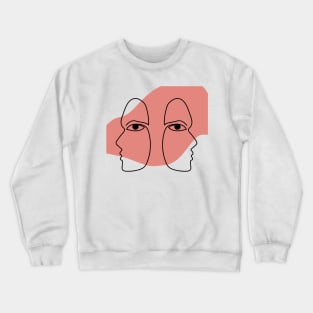 Abstract faces twins. Crewneck Sweatshirt